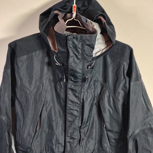 Marmot Stretch Armstrong Jacket Mens Navy Ripstop Waterproof Hood Winter Small - Picture 3 of 16